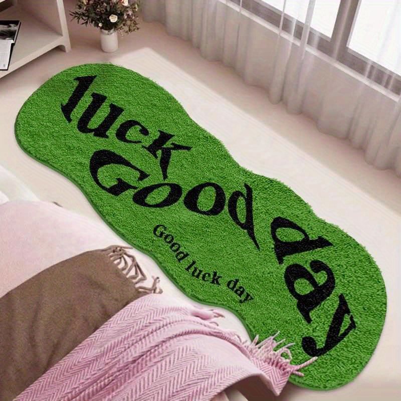 Home Goods Bathroom Decor - VIKAMA Green Carpet Brings Good Luck