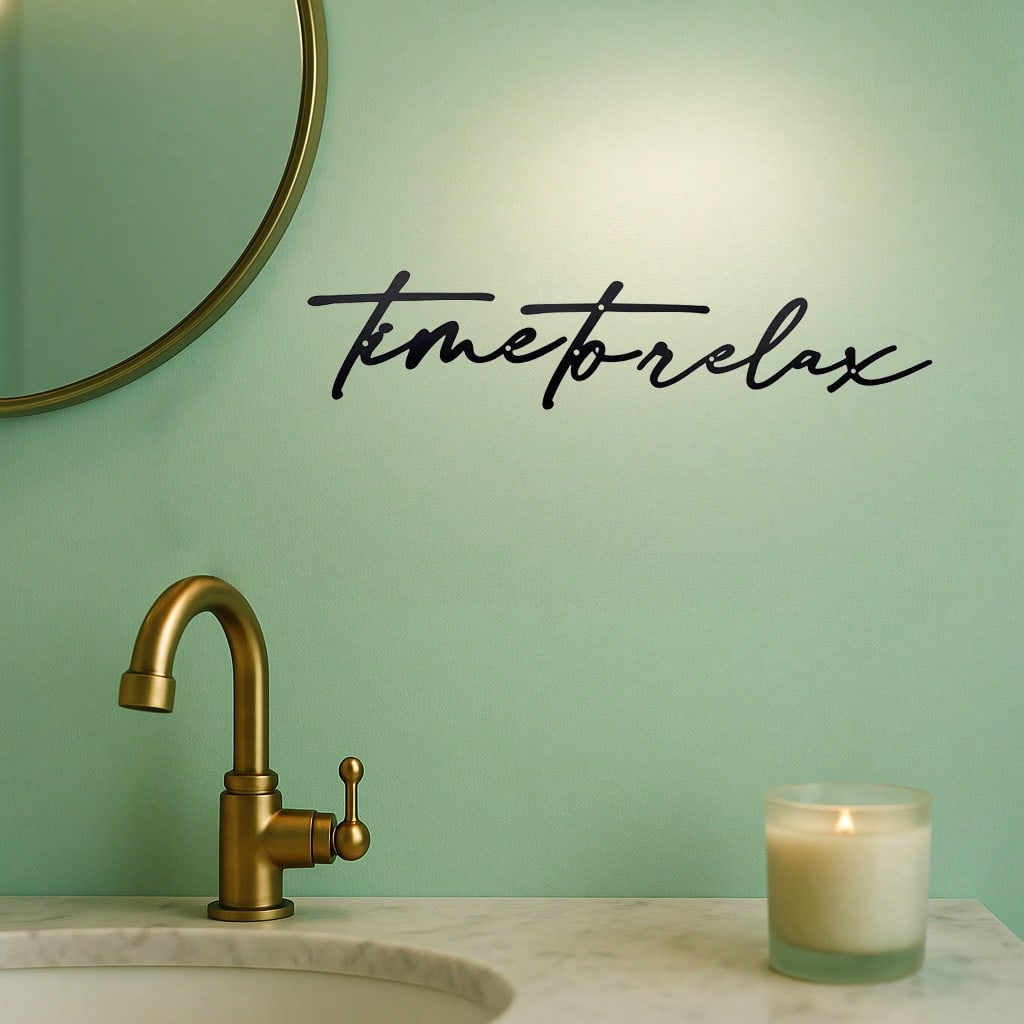 Home Bathroom Set - 3PCS Black Metal Wall Art Set