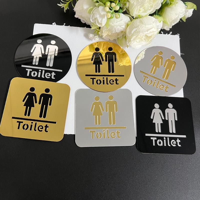 3.94-inch Acrylic Toilet Sign  - đánh giá và giá Jet Home Bathroom Mirrors