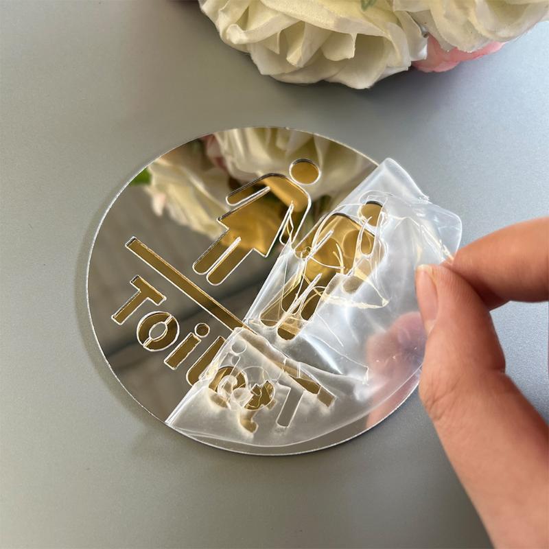 3.94-inch Acrylic Toilet Sign  - đánh giá và giá Jet Home Bathroom Mirrors