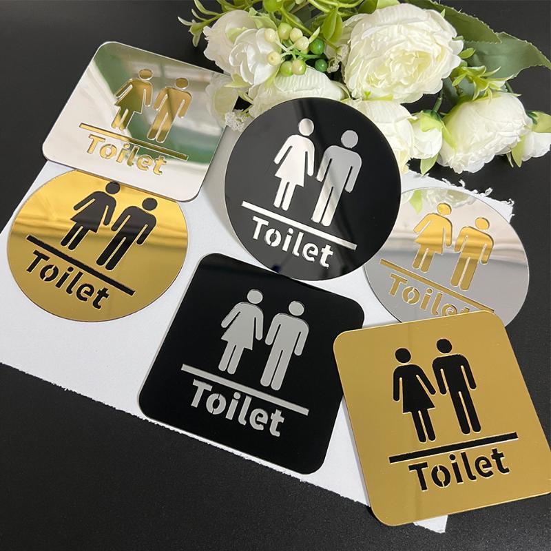 3.94-inch Acrylic Toilet Sign  - đánh giá và giá Jet Home Bathroom Mirrors