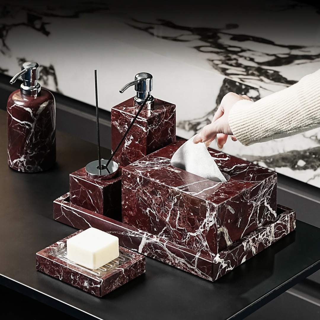 Luxury Natural Marble Rosa Lev - đánh giá và giá Home Center Bathroom Accessories
