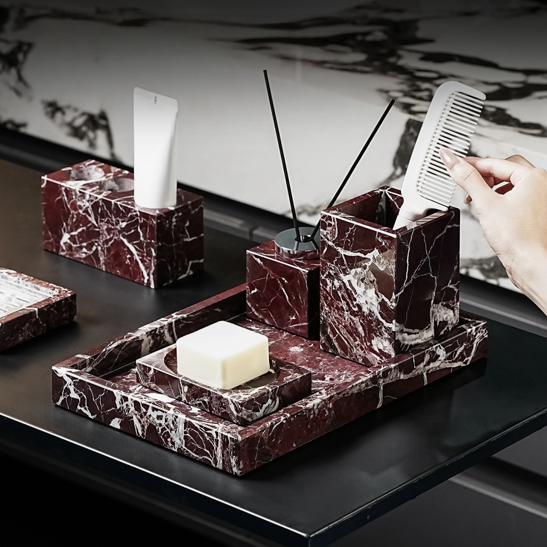 Luxury Natural Marble Rosa Lev - đánh giá và giá Home Center Bathroom Accessories