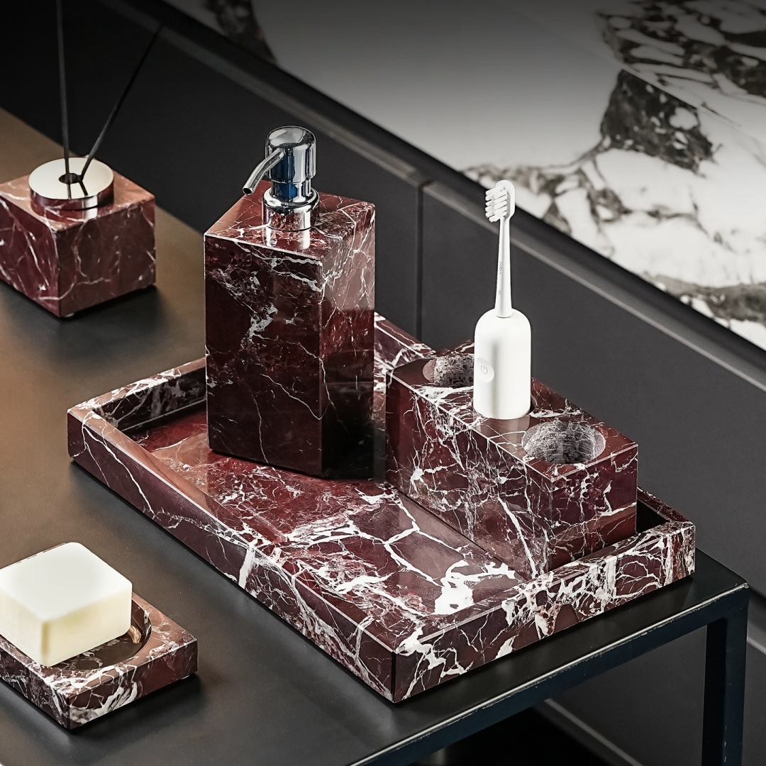 Luxury Natural Marble Rosa Lev - đánh giá và giá Home Center Bathroom Accessories
