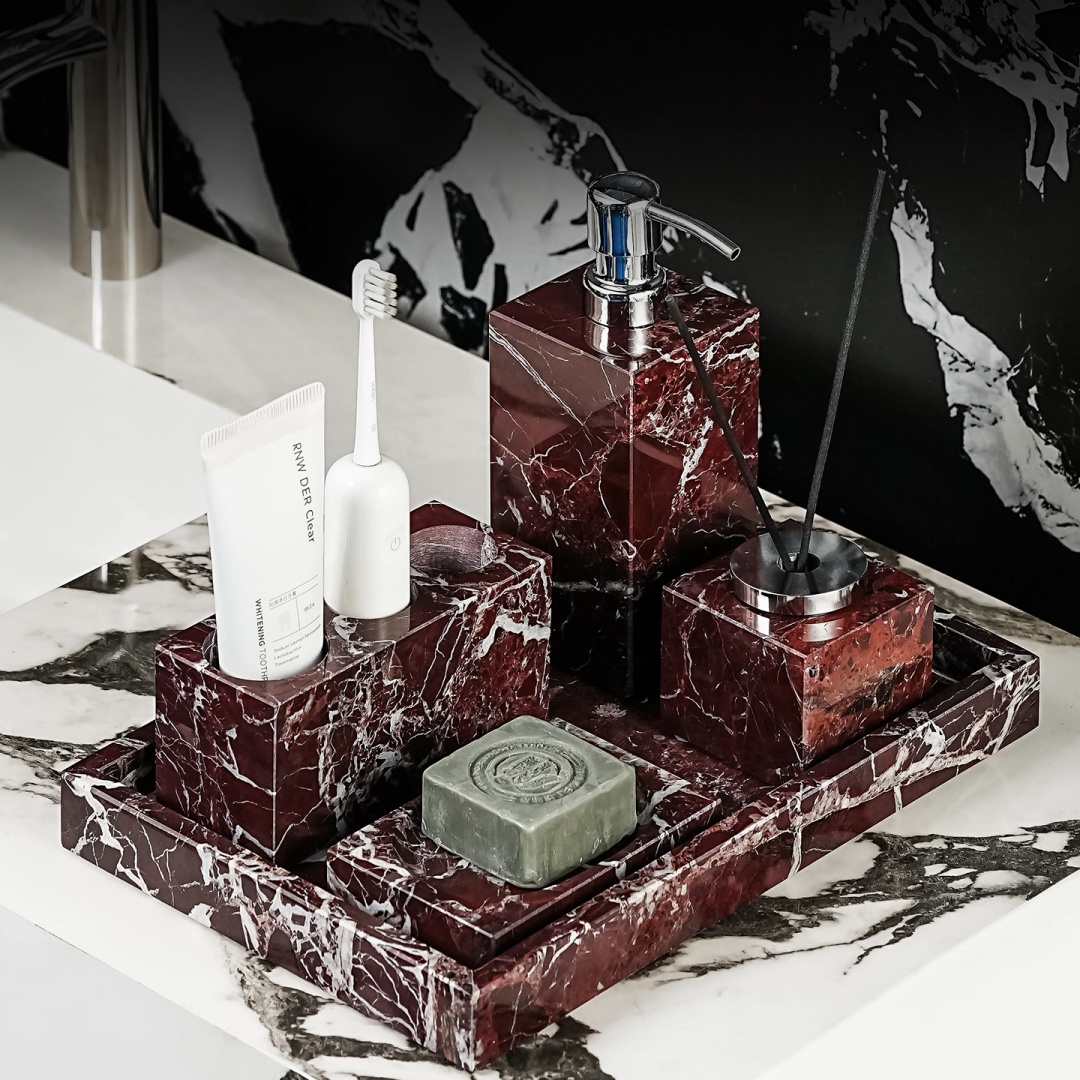 Luxury Natural Marble Rosa Lev - đánh giá và giá Home Center Bathroom Accessories