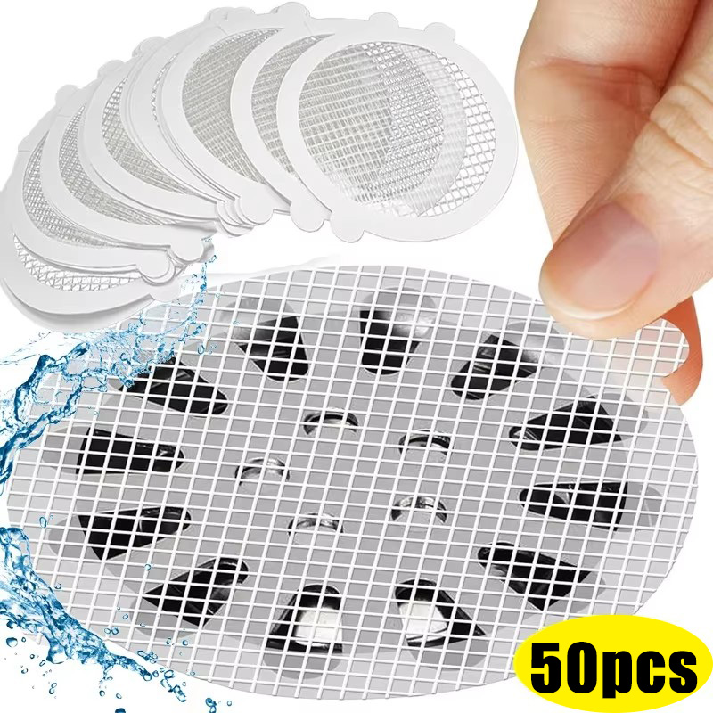10-50pc Disposable Mesh Floor  - đánh giá và giá Drain Hair Catcher