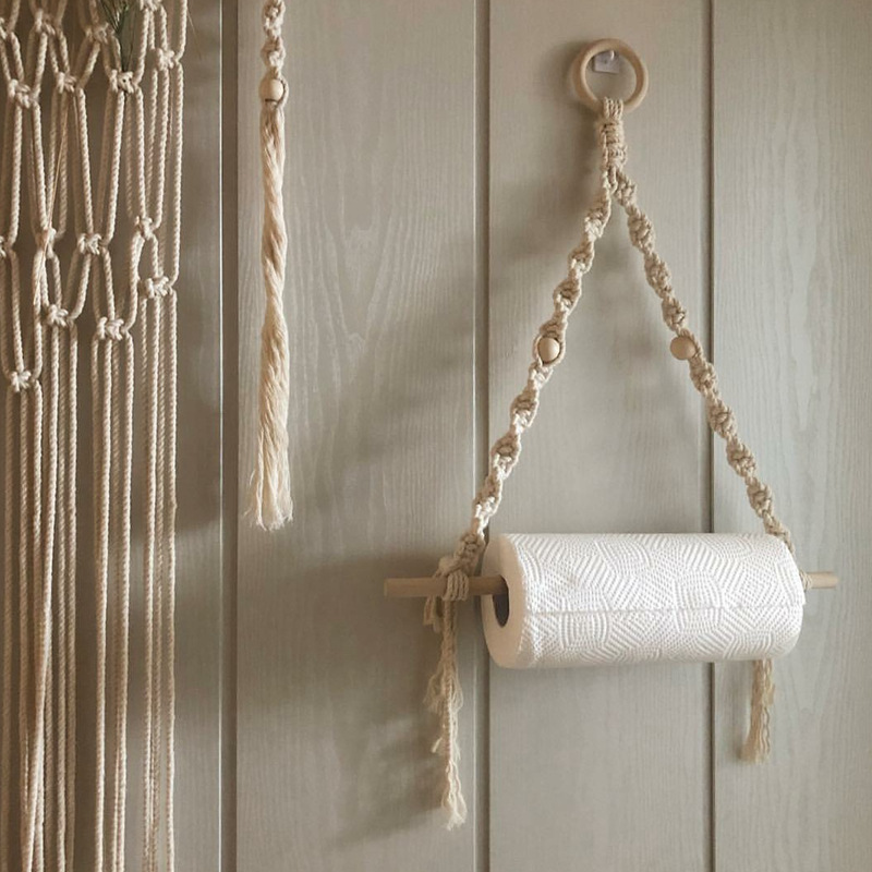 Macrame Paper Towel Holder Mac - đánh giá và giá Home Center Bathroom Accessories
