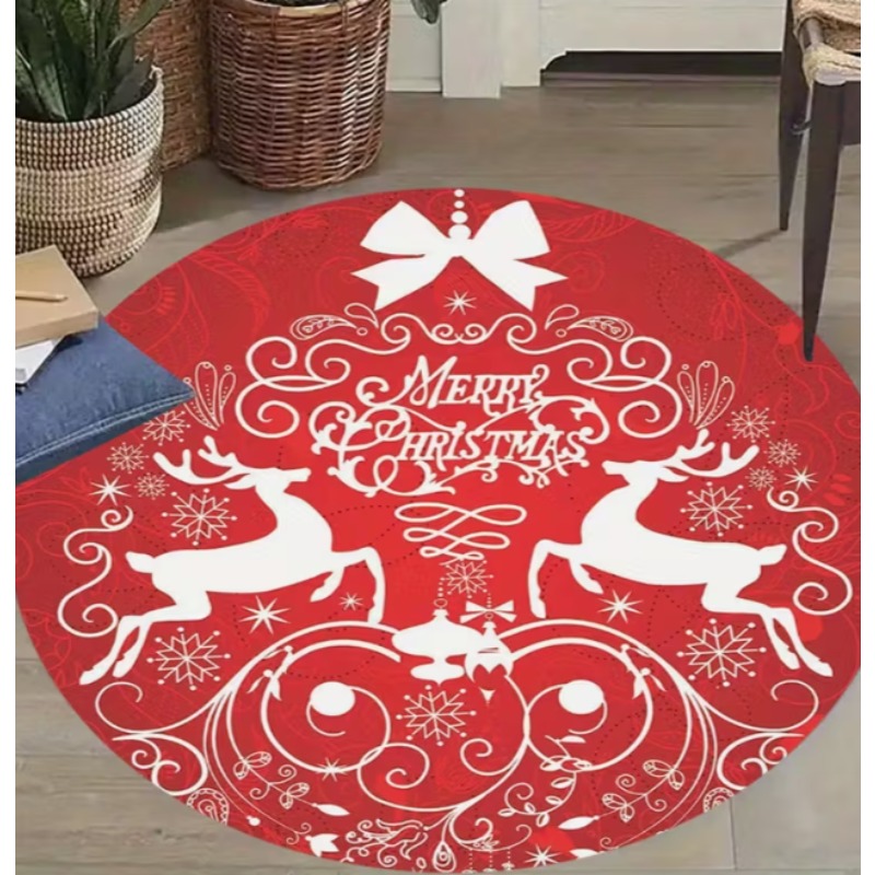 Christmas Themed carpet Santa  - đánh giá và giá Home Goods Bathroom Decor