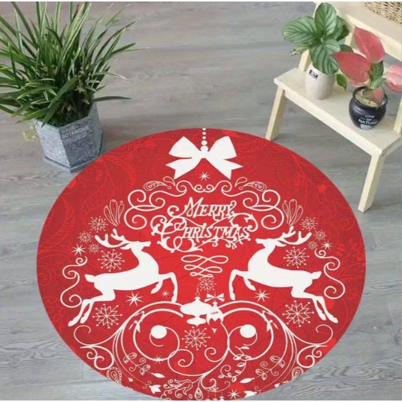 Christmas Themed carpet Santa  - đánh giá và giá Home Goods Bathroom Decor