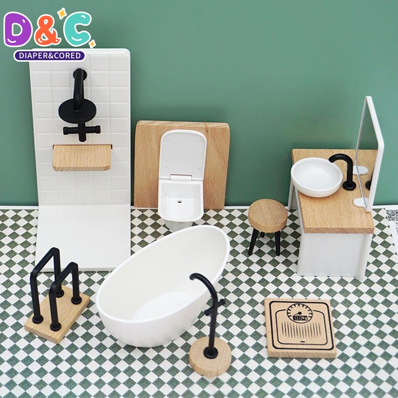 1:6/1:12 Dollhouse Miniature B - đánh giá và giá Home Bathroom Renovation