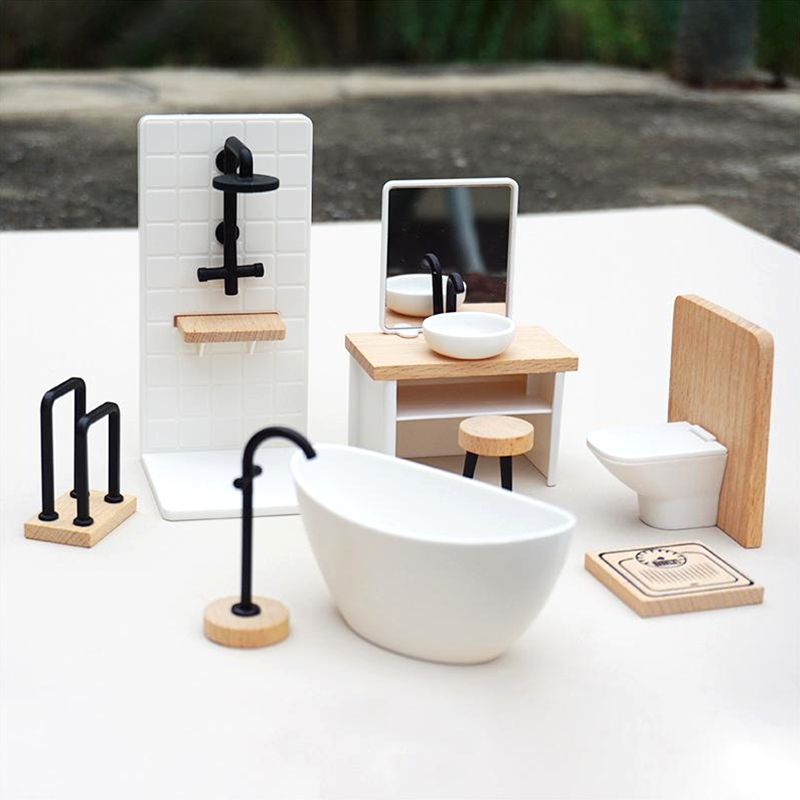 1:6/1:12 Dollhouse Miniature B - đánh giá và giá Home Bathroom Renovation