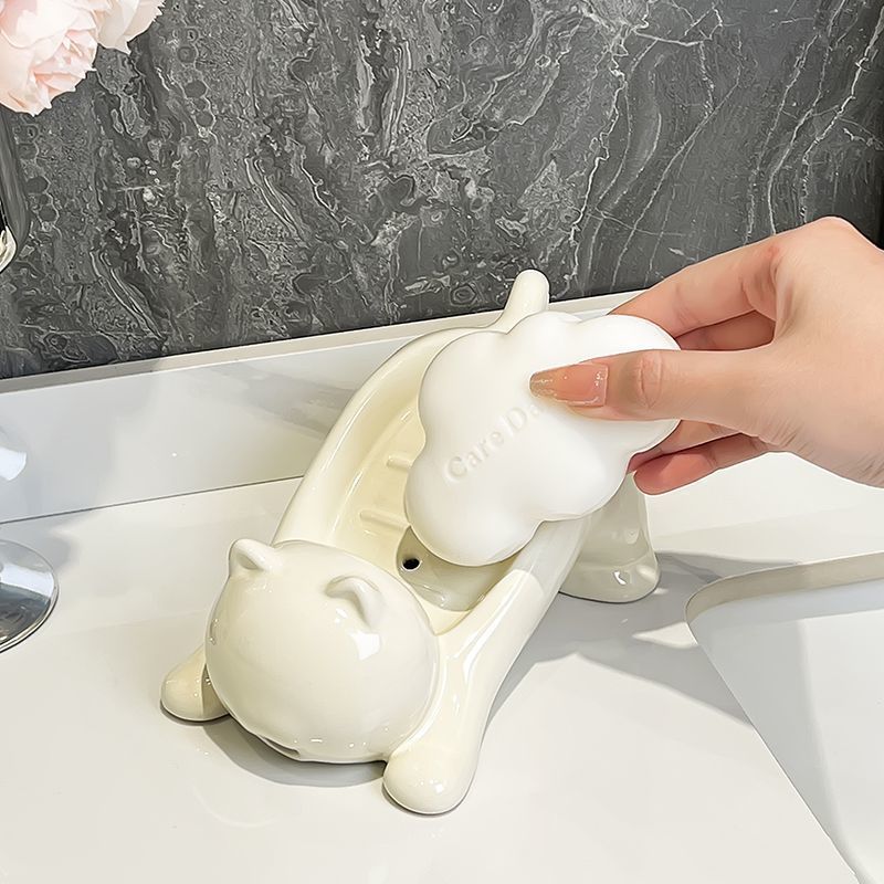 Cute Cat Drain Soap Holder Con - đánh giá và giá Home Center Bathroom Accessories