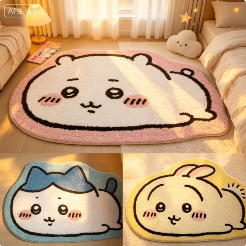 -Chiikawa Cartoon Rug Anime Ha - đánh giá và giá Home Center Bathroom Accessories